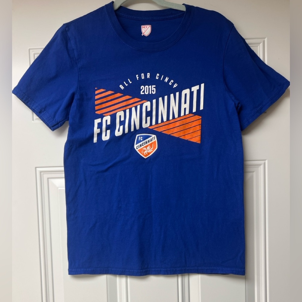 MLS FC Cincinnati‎ 2015 Graphic Tee - Royal Blue with Orange unisex small